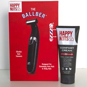 Happy Nuts Comfort Cream Ball Deodorant for Men and The Ballber Groin Hair Trimmer by Happy Nuts