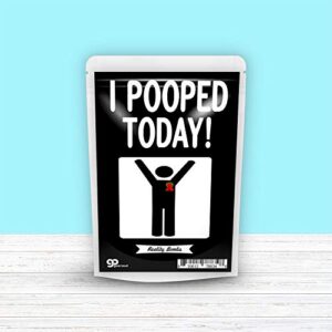 I Pooped Today Bath Bombs - Funny Happy Pooper Bath Balls for Adults - XL Black and Red Fizzers, Handcrafted, Made in America, 2 Count