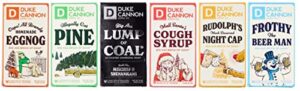 duke cannon supply co. six big ass bricks of holiday soap bars bundle for men (mall santa’s cough syrup, rudolph’s night cap, lump of coal, frothy, cut pine, all brandy eggnog) 10 oz (variety 6 pack)