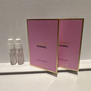 Set of 2 - Chance Eau Tendre for Women, Eau De Parfum Spray 0.05oz/1.5ml Vial Sampler