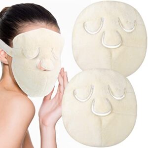 2 pieces towel mask reusable face towel mask facial steamer towel moisturizing towel mask beauty skin care mask for women girls