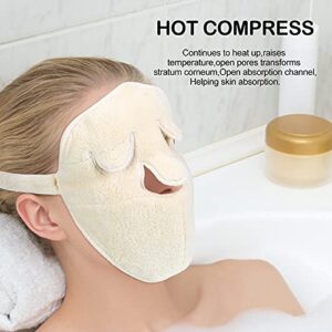 2 Pieces Towel Mask Reusable Face Towel Mask Facial Steamer Towel Moisturizing Towel Mask Beauty Skin Care Mask for Women Girls