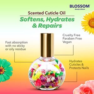 Blossom Hydrating, Moisturizing, Strengthening, Scented Cuticle Oil, Infused with Real Flowers, Made in USA, 0.92 fl. oz, Cherry