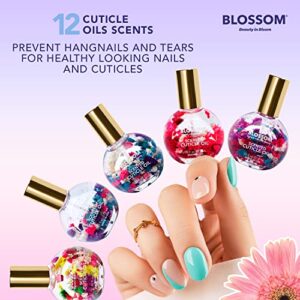 Blossom Hydrating, Moisturizing, Strengthening, Scented Cuticle Oil, Infused with Real Flowers, Made in USA, 0.92 fl. oz, Cherry