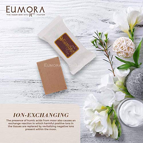 Eumora Classic egA Bar (Box of 4), Facial Cleansing Moor Clay Soap. Organic Face Wash for Anti-Ageing, Wrinkles, Fine Lines, Lifting, Firming. All Natural SLS-Free Face Detox Cleanser for Men, Women.