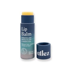 allez outdoor | Lip & Eye Balm | Hydrating, Protecting & Brightening Plant-Based Formula | Shea Butter, Jojoba Oil and Algae Extract | Sea Salt + Kelp Scent | 3 pack