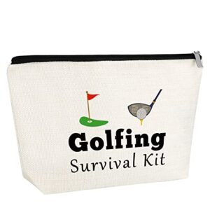 golf team gifts for women makeup bag golf gifts for golf lover golfer cosmetic bags golf player gifts travel cosmetic pouch for friends golfer makeup pouch zipper bag christmas birthday present