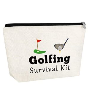 Golf Team Gifts for Women Makeup Bag Golf Gifts for Golf Lover Golfer Cosmetic Bags Golf Player Gifts Travel Cosmetic Pouch for Friends Golfer Makeup Pouch Zipper Bag Christmas Birthday Present