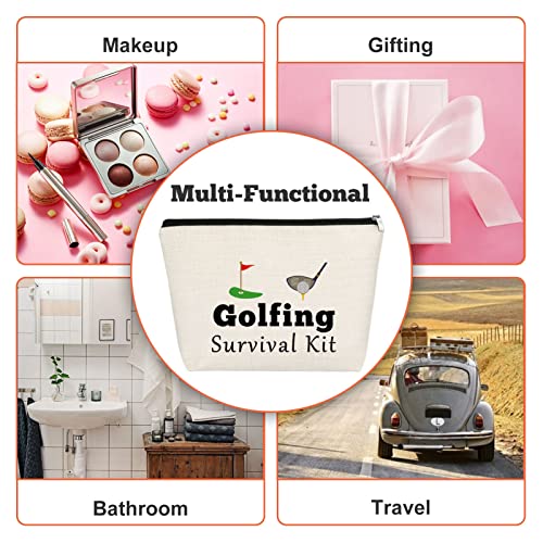 Golf Team Gifts for Women Makeup Bag Golf Gifts for Golf Lover Golfer Cosmetic Bags Golf Player Gifts Travel Cosmetic Pouch for Friends Golfer Makeup Pouch Zipper Bag Christmas Birthday Present