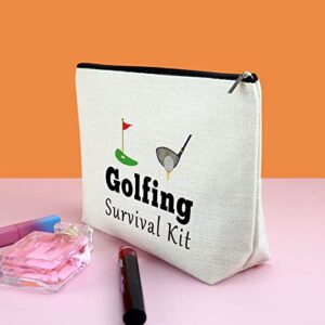 Golf Team Gifts for Women Makeup Bag Golf Gifts for Golf Lover Golfer Cosmetic Bags Golf Player Gifts Travel Cosmetic Pouch for Friends Golfer Makeup Pouch Zipper Bag Christmas Birthday Present