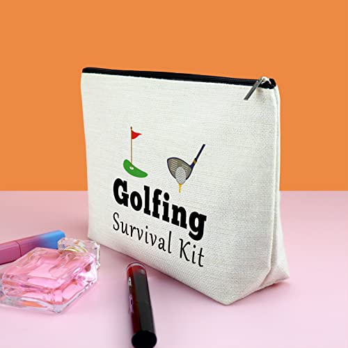 Golf Team Gifts for Women Makeup Bag Golf Gifts for Golf Lover Golfer Cosmetic Bags Golf Player Gifts Travel Cosmetic Pouch for Friends Golfer Makeup Pouch Zipper Bag Christmas Birthday Present