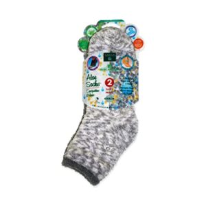 earth therapeutics aloe vera socks – infused with natural aloe vera & vitamin e – helps dry feet, cracked heels, calluses, rough skin, dead skin grey/charcoal