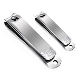 nail clippers set – chicone stainless steel fingernail and toenail nail cutter and trimmer for men women with gift box