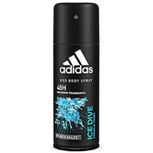 adidas ice dive 24 hours fresh boost cool tech deodorant body spray for men, 4 ounce