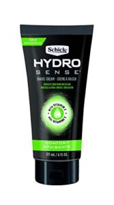 schick hydro sense comfort shave cream for men, 6 ounce, 3 count