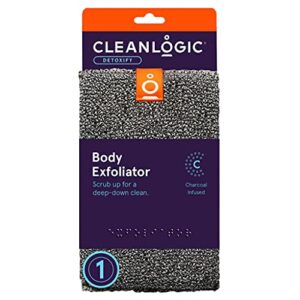 cleanlogic detox purifying charcoal body scrubber, 1 count