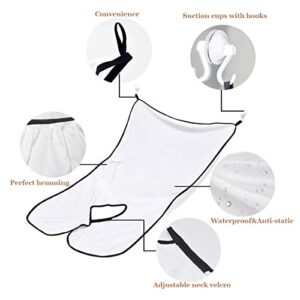 Beard Catcher Bib & Beard Shaping tool,Beard Shaper Guide Template With Beard Apron Cape and zipper storage bag to Catch Clippings Makes Grooming your Beard Easier and Eliminates Cleanup Hassles