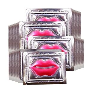 jakuva 30pcs collagen crystal moisturizing lip mask,gel lip pads lip balm lip masks for dry lips,remove chapped skin & nourish &moisturizing,lip sleeping mask great plump your lips,rose pink