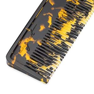 AUGUST GROOMING Vanity Comb in Canary with Black Suede case