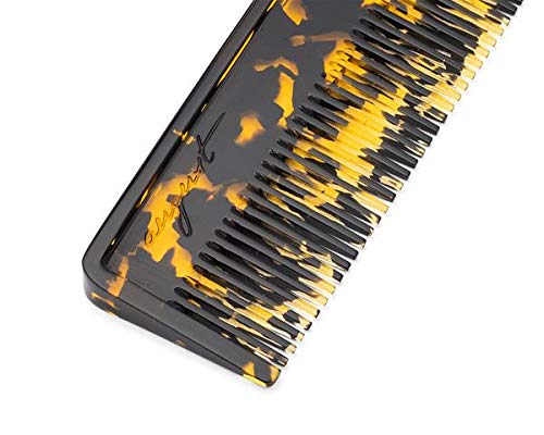 AUGUST GROOMING Vanity Comb in Canary with Black Suede case