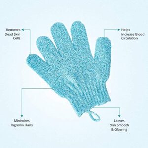 HARCCI Bath Exfoliating Massage Gloves - 6 Pairs of Shower Mitts for Men & Women - Removes Dead Skin and Improves Blood Circulation | Makes Skin Soft and Healthy