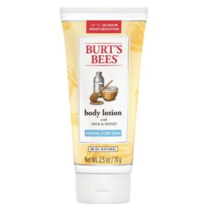 burt’s bees milk and honey body lotion – 2.5 ounce bottle