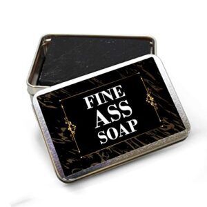 fine ass soap – novelty bath soap for men and women – black soap, handcrafted, made in the usa, contains activated charcoal