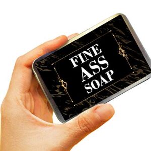 Fine Ass Soap - Novelty Bath Soap for Men and Women - Black soap, Handcrafted, Made in the USA, Contains activated charcoal