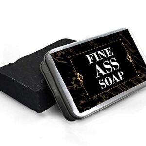 Fine Ass Soap - Novelty Bath Soap for Men and Women - Black soap, Handcrafted, Made in the USA, Contains activated charcoal