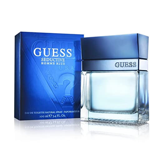 Guess Seductive Homme Eau De Toilette Spray for Men, Blue, 3.4 Ounce