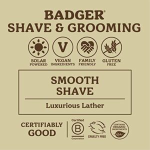 Badger - Shaving Soap Puck, Aloe Vera & Coconut Oil with Bergamot Essential Oil, Natural Shave Soap Puck, Mens Shaving Soap Bar, Shaving Cream Puck, 3.15 oz Bar