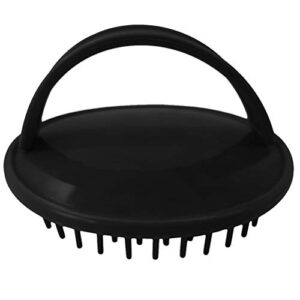 flybloom 1pc shampoo brush comb massage scalp tools anti-skid hair washing brush for men women(black)