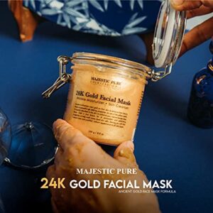 MAJESTIC PURE Dead Sea Mud Mask and 24K Gold Mask Bundle – Face and Skin Care for Women and Men