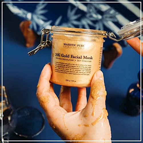 MAJESTIC PURE Dead Sea Mud Mask and 24K Gold Mask Bundle – Face and Skin Care for Women and Men
