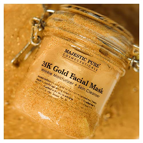 MAJESTIC PURE Dead Sea Mud Mask and 24K Gold Mask Bundle – Face and Skin Care for Women and Men