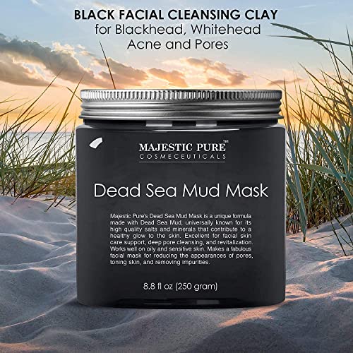 MAJESTIC PURE Dead Sea Mud Mask and 24K Gold Mask Bundle – Face and Skin Care for Women and Men