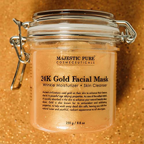 MAJESTIC PURE Dead Sea Mud Mask and 24K Gold Mask Bundle – Face and Skin Care for Women and Men