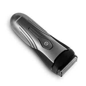 urbaner rechargeable electric razor for men, waterproof, cordless, professional beard trimmer, safe grooming blade, wet and dry foil shaver, grey, mb-343