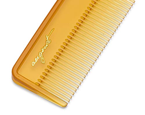 AUGUST GROOMING Vanity Comb in Honey with Black Suede case