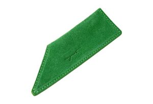 august grooming soft suede case for luxury comb (pocket, green suede)