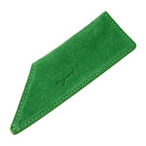 AUGUST GROOMING Soft Suede Case for Luxury Comb (Pocket, Green Suede)