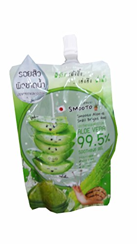 3 Packs of Smooto Aloe-E Snail Bright Gel. (50 ml./ pack). No alcohol.