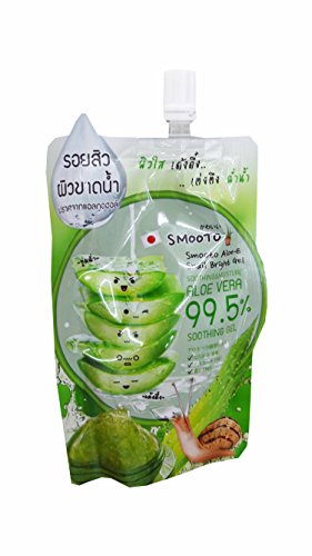 3 Packs of Smooto Aloe-E Snail Bright Gel. (50 ml./ pack). No alcohol.