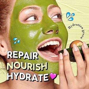 GLAM UP - Sheet mask Facial Sheet Mask 12 Combo (Pack of 12) & Moisturizing Avocado Clay Mask - Face Masks Skincare, Hydrating Face Masks, Moisturizing, Brightening and Soothing, Beauty