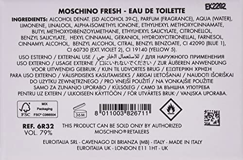 Moschino Fresh Couture Eau De Toilette Spray, 3.4 Ounce