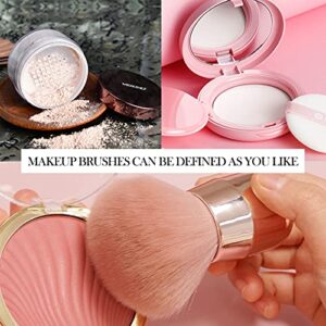 Tenmon Foundation Brush Kabuki Brush Blush Brushes New Concealer Brushes Cosmetic Tool for Valentines Day Gifts (Pink)