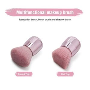 Tenmon Foundation Brush Kabuki Brush Blush Brushes New Concealer Brushes Cosmetic Tool for Valentines Day Gifts (Pink)