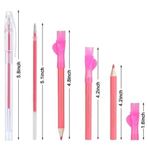 Tailors Chalk,Sewing Fabric Chalk and Fabric Markers for Quilting,10PCS Tailor’s Chalk,4PCS Heat Erasable Fabric Marking Pens with 4 Refills,3 PCS Sewing Fabric Pencils