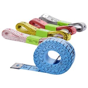 5 Pack Soft Measuring Tape, Tape Measure for Body Double Scale Measurement Tape for Sewing Flexible Ruler Body Tailor 60IN/150CM with 40PCS Sewing Pins