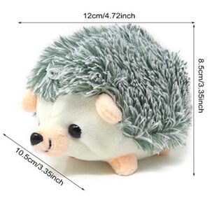Honbay Furry Hedgehog Shape Pin Cushion Fabric Pin Holder for Sewing or DIY Crafts (Grey)